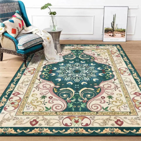 Tapis salon vintage parquet  beige