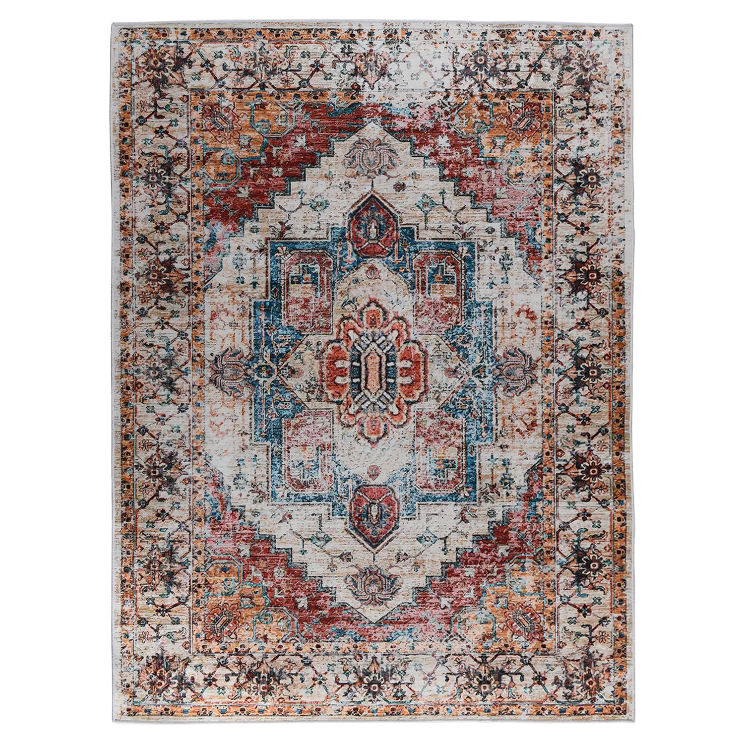 Tapis vintage oriental Jaune