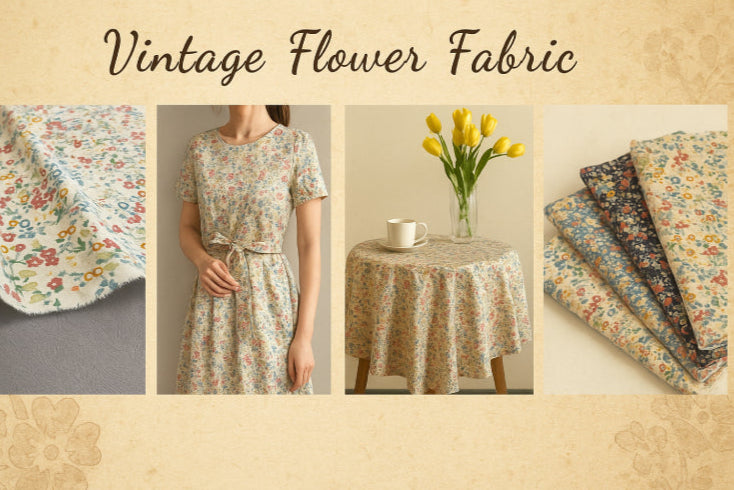 Tissu fleur vintage robe