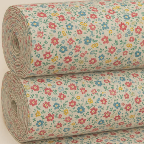 Tissu fleur vintage roulon