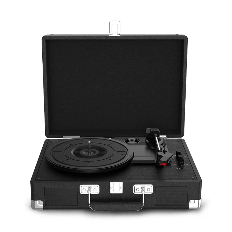 Tourne disque vintage noir