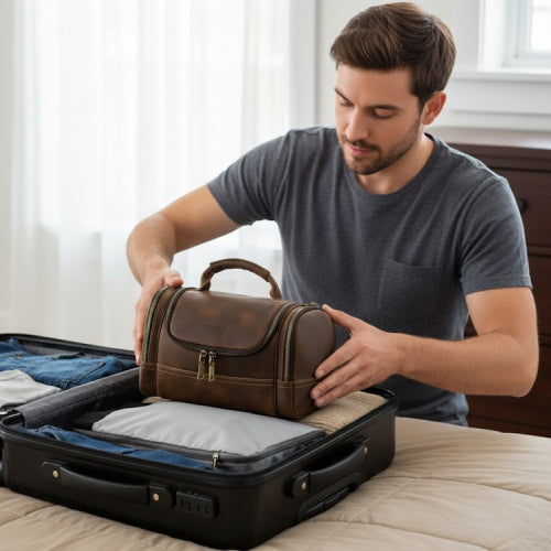 Trousse fourre tout vintage valise 