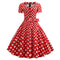 Vêtement vintage pour femme rouge blanc