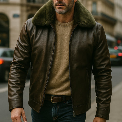 Veste flight hiver vintage homme 