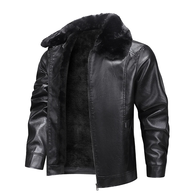 Veste flight hiver vintage noir 