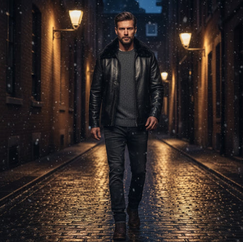 Veste flight hiver vintage nuit 