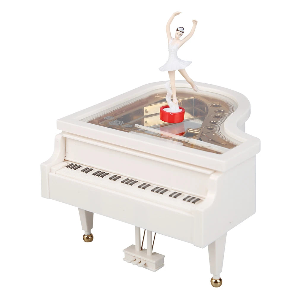 boite à musique danseuse vintage blanc