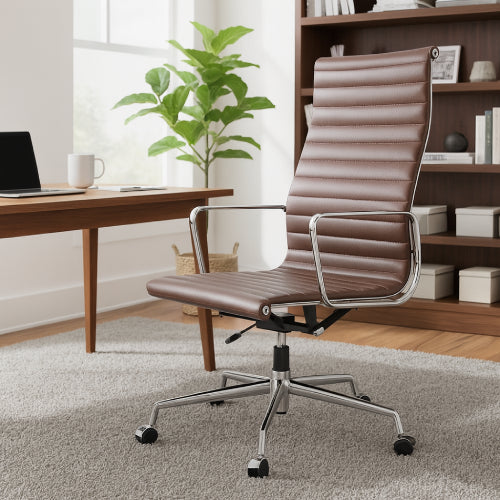 chaise de bureau vintage industrielle dossier haut