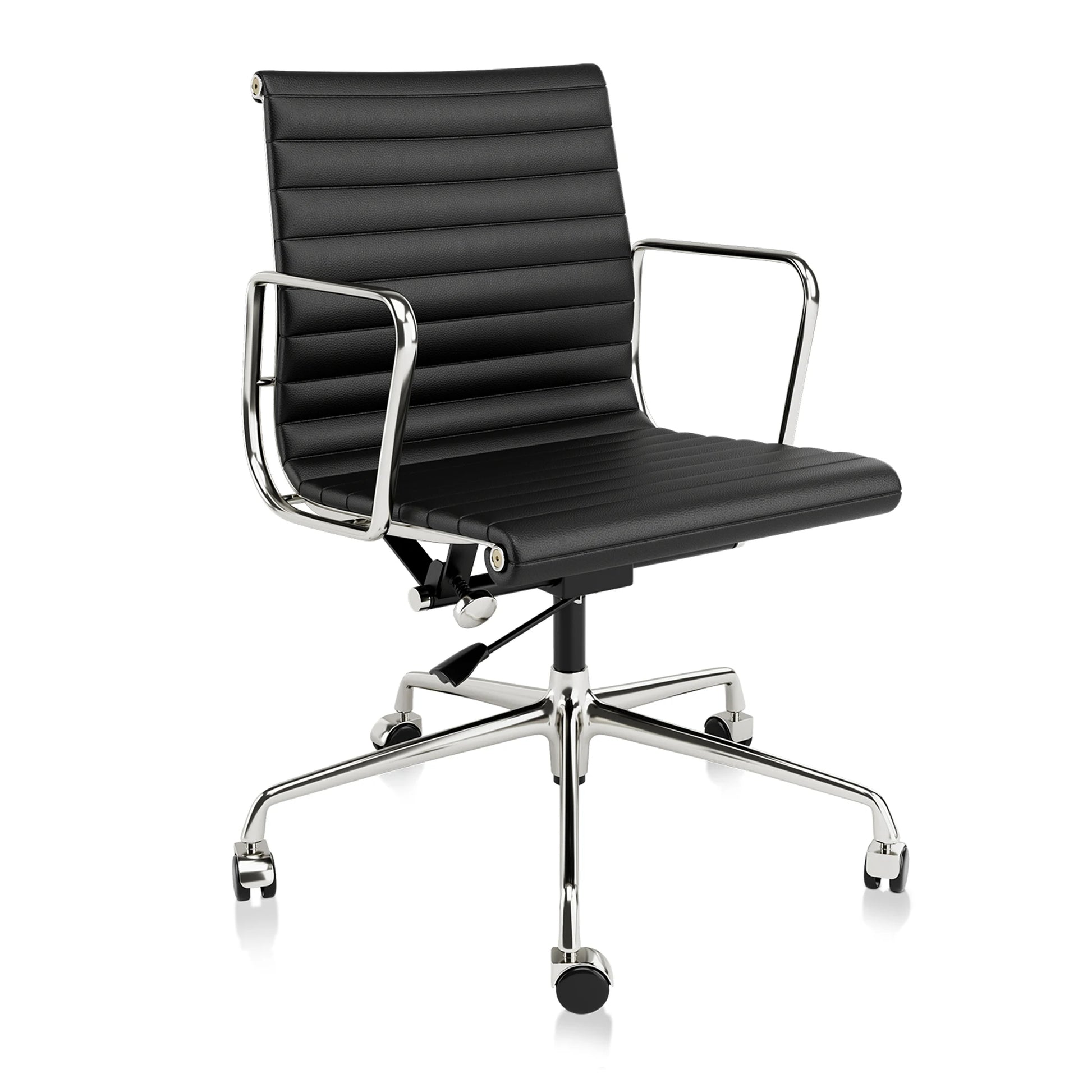 chaise de bureau vintage industrielle noir 