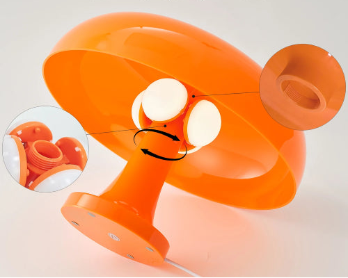 lampe champignon vintage dessous