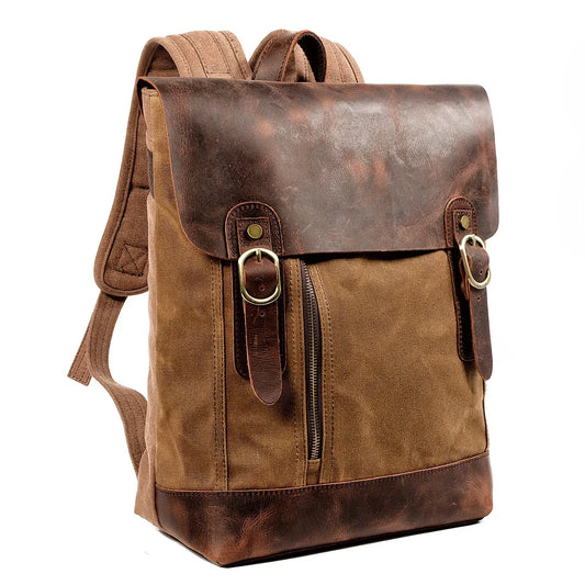 sac à dos en cuir vintage