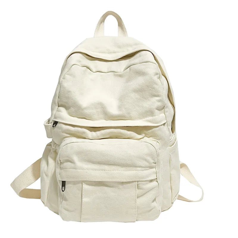 sac à dos en tissu vintage blanc