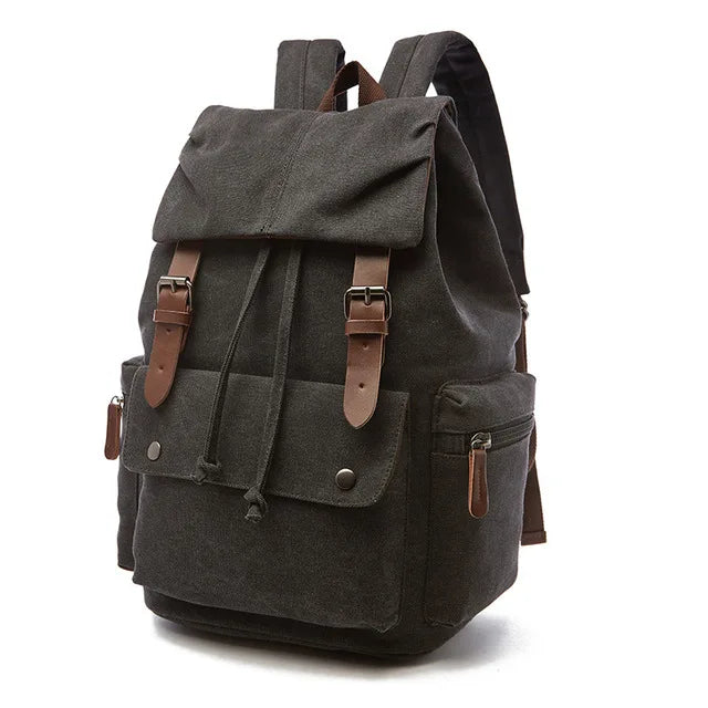 sac à dos vintage en tissu noir